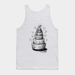 18th Birthday Cake Doodle Tank Top